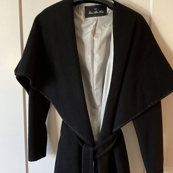 I am Idra Alta Moda baby alpaca blend wrap coat - Picture 2 of 7